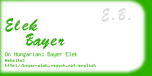 elek bayer business card